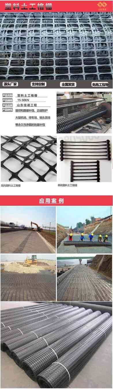 单向拉伸塑料土工格栅(图1)