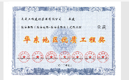 华东1.png 翔安西路道路工程获华东地区优质工程奖 施工质量获认可(图1)