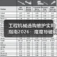 工程机械选购维护实用指南2026:度度导破解常见问题(图4) 工程机械选购维护实用指南2026:度度导破解常见问题(图4)