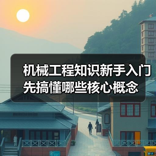 机械工程知识新手入门先搞懂哪些核心概念